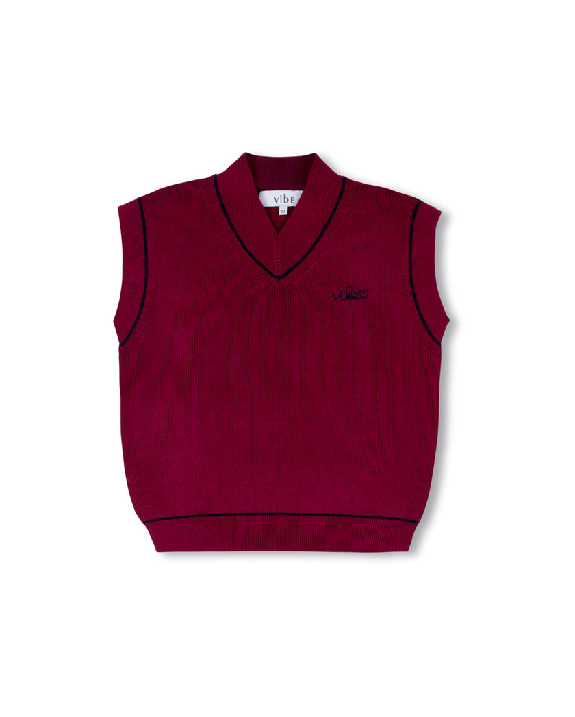 Mine Heathered Knit Trim Vest