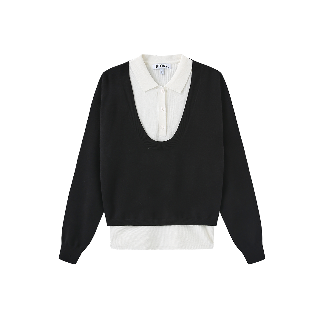 Polo Detailed Sweater