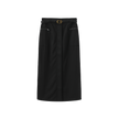 Belted Pocket Wool Skirt