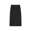 Denim Pinstripe Maxi Skirt