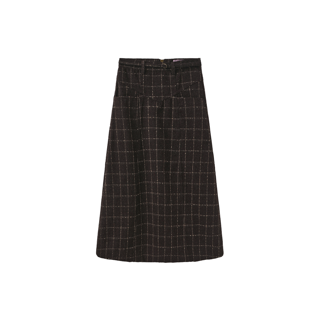 Wool Aline Seam Detail Skirt