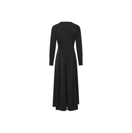 Silk Seam Detailed A-Line Dress