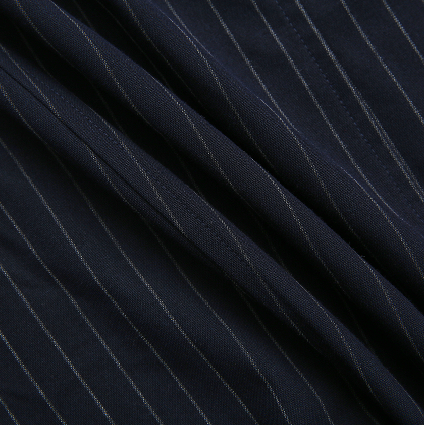 Miro Pinstripe Button Detail Aline Skirt
