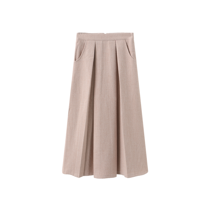 Shan Pocket And Pleat Midi Skirt