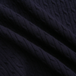 Cable Knit Contrast Fabric Cardigan