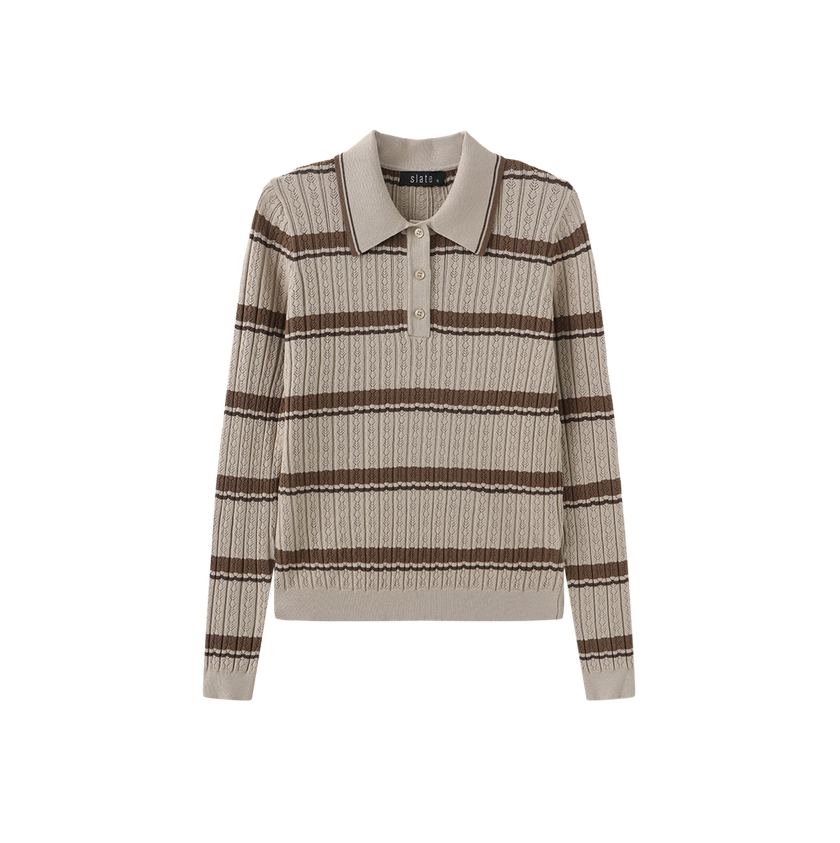 Scallop Knit Polo