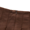 Pebbled Leather Pleated Skirt