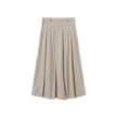 Wool Box Pleat Maxi Skirt