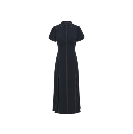 Contrast Stitch Midi Dress