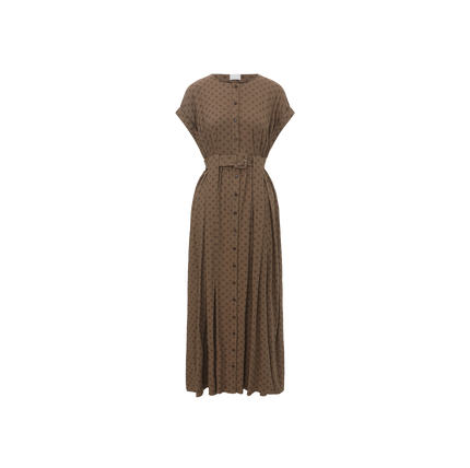 Clover Print Cap Sleeve Dress