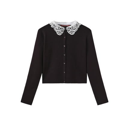 Lace Collar Cardigan