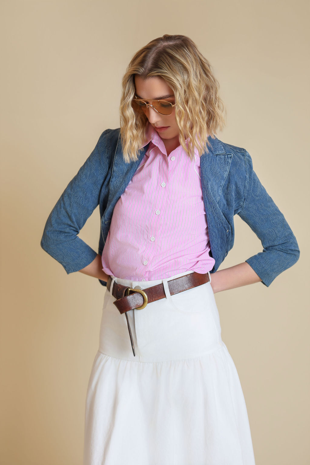 Striped Seam Blouse