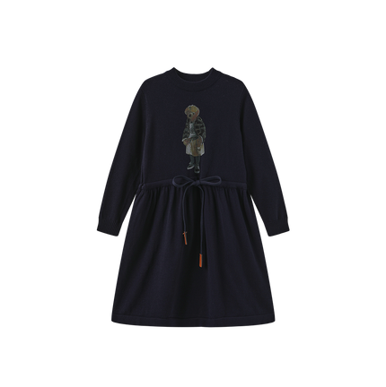 Tanvi Contrast Neck Dress