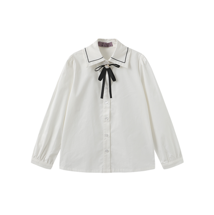 Vex Detail Collar Stitch Blouse