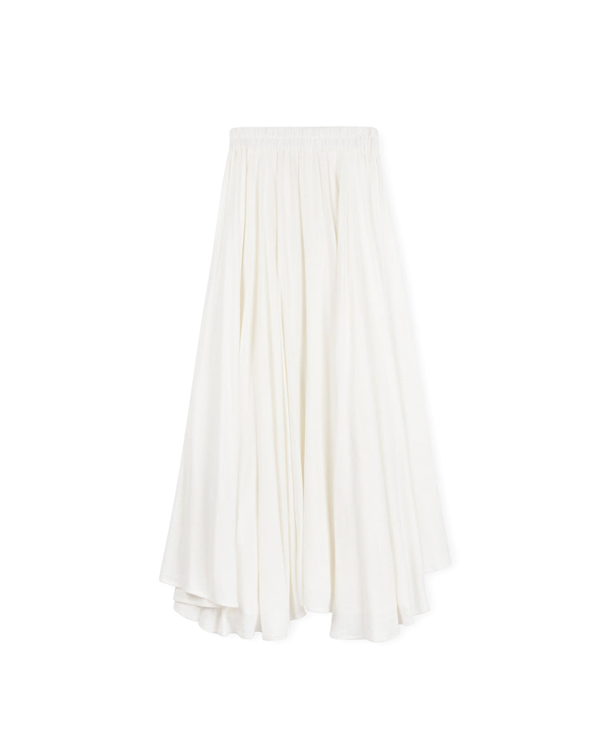 Asymmetrical Maxi Linen Skirt
