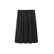 Pebbled Leather Pleated Skirt