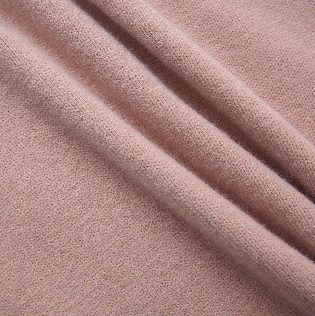 Round Tonal Knit Ruffle Sweater