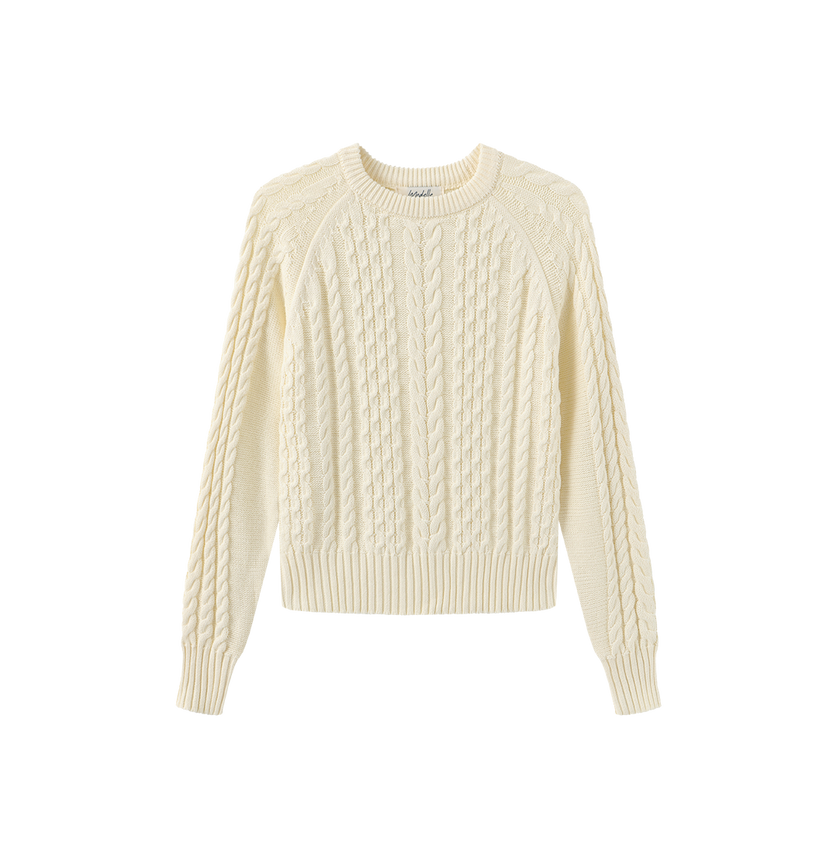 Cable Knit Ribbed Sweater