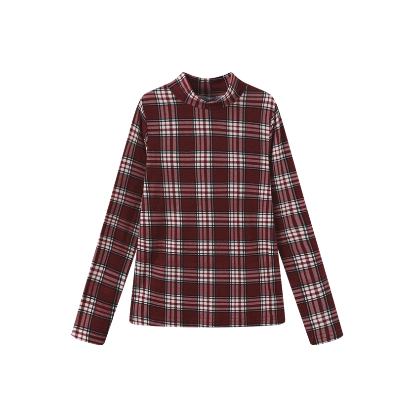 Printed Layering Mock Neck