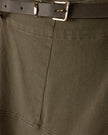 Drop Seam Paneled Denim Skirt