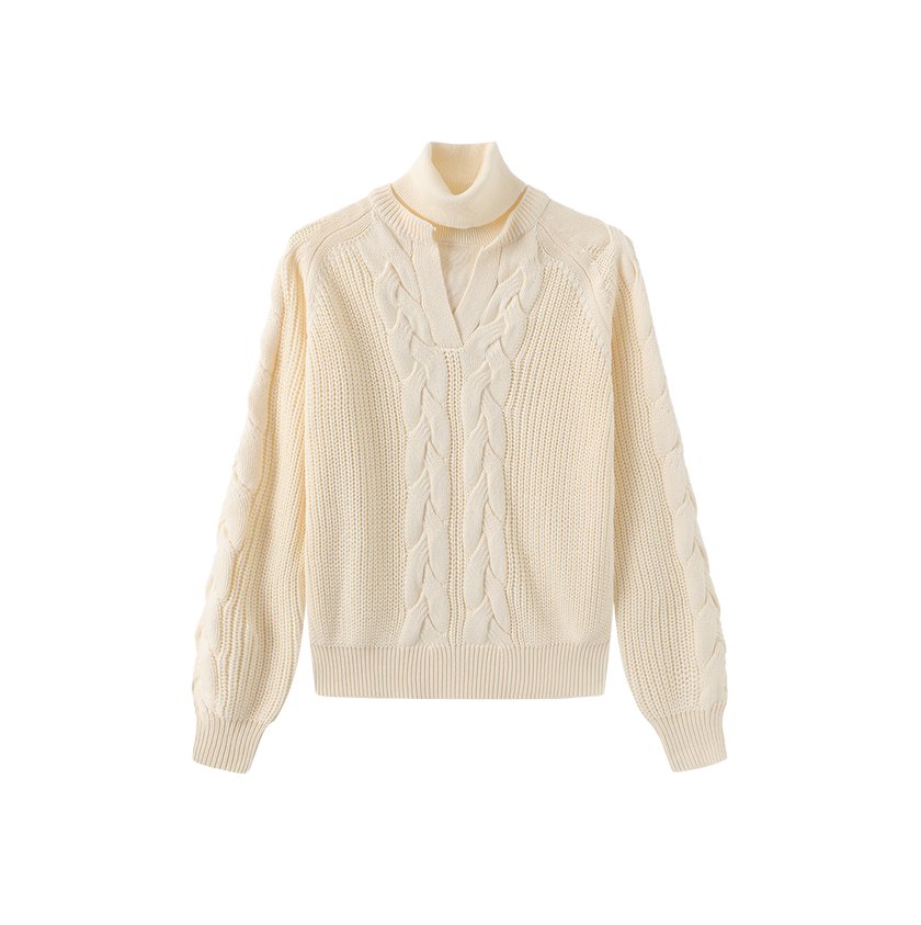 Tone On Tone Sweater Turtleneck