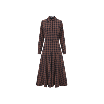 Plaid Belted Dress