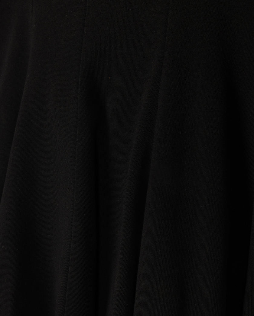 Elastic Waist Panel Knee Skirt