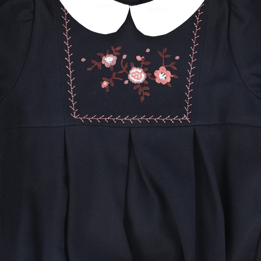 Wool Embroidered Romper