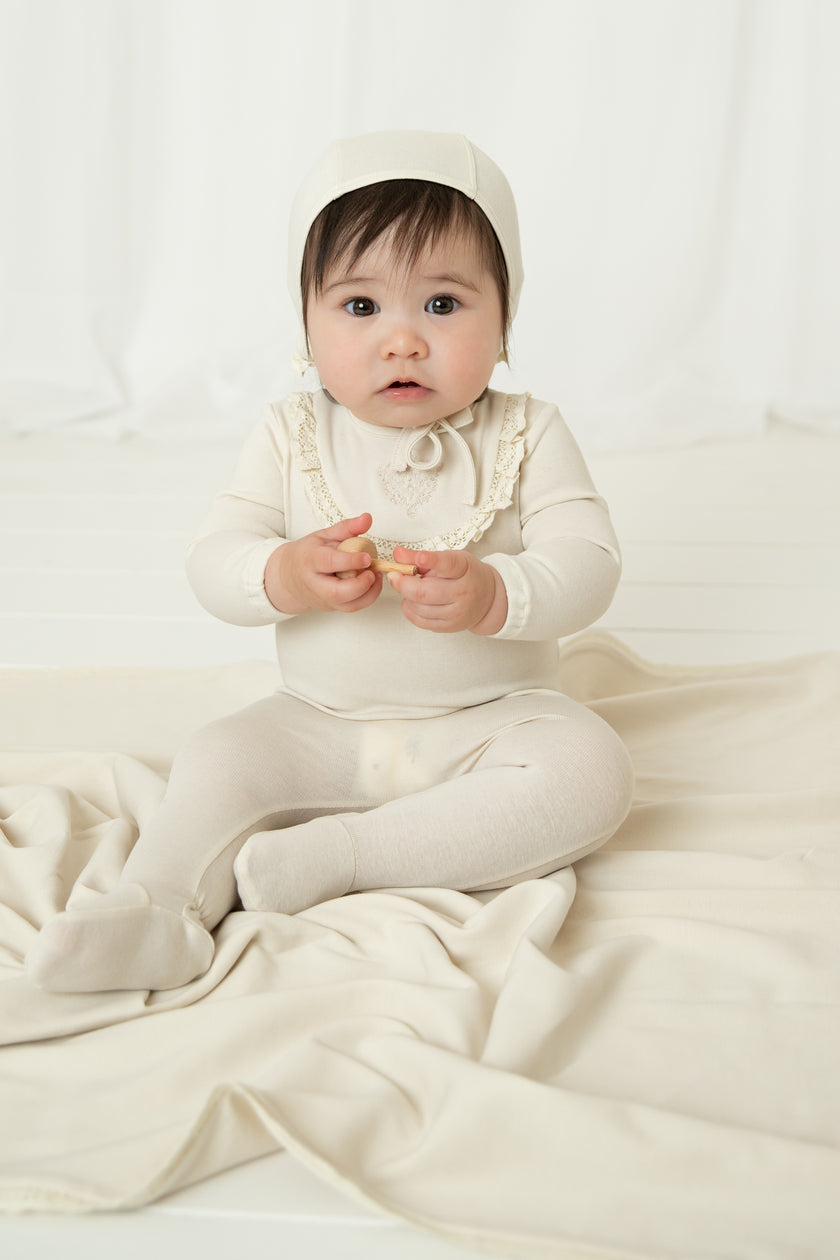 Embroidered Vintage Ruffle Blanket