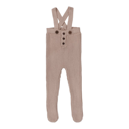 Rib Knit Overalls Pink