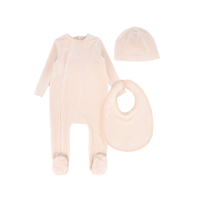 Velour Collar Footie