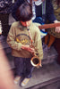 Olive Green Sweatshirt w/ Tiger Print