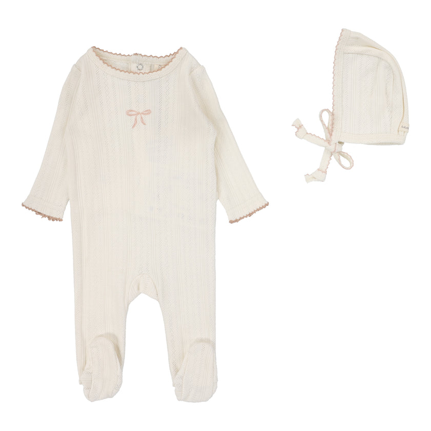 Pointelle Graphic Footie Set