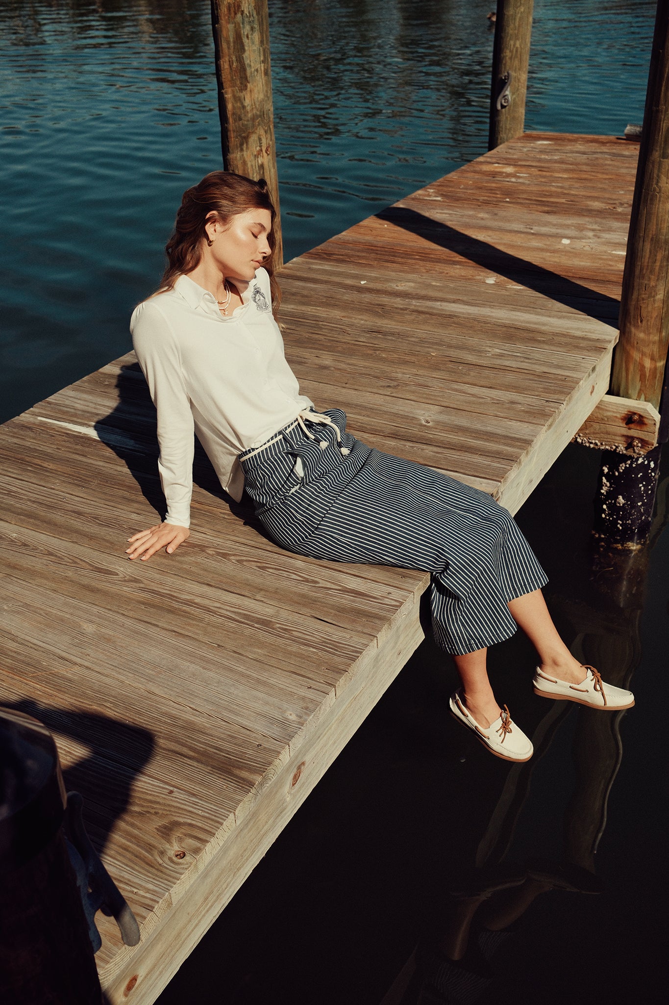 Point x HD Striped Maxi Skirt