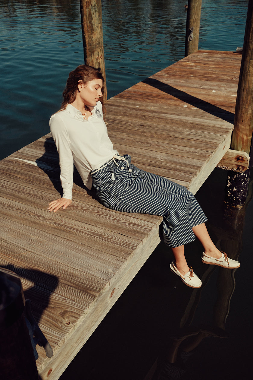 Point x HD Striped Maxi Skirt