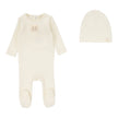Pointelle Emblem Footie Set fw25