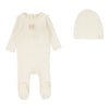 Pointelle Emblem Footie Set fw25