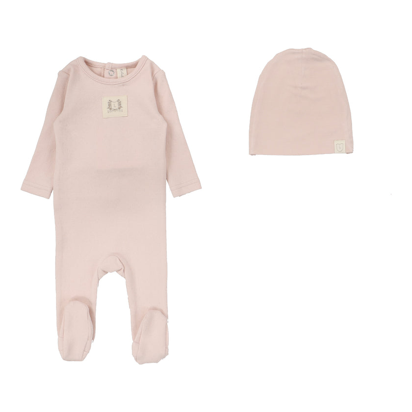 Pointelle Emblem Footie Set fw25