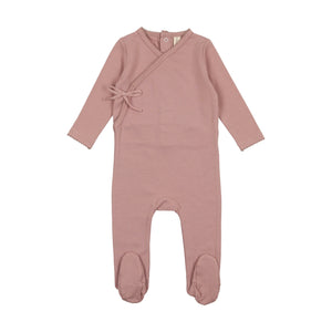 Brushed Cotton Wrapover Footie