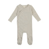 Heather Stripe Footie
