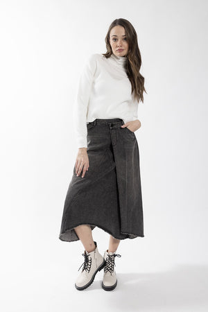 Asymetrical Denim Skirt